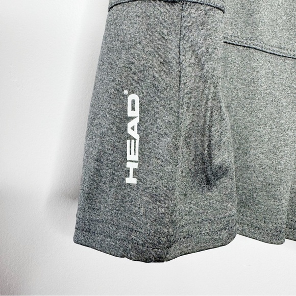 Head Athletic Tennis Skort Pleated Gray Black Large - Picture 5 of 6